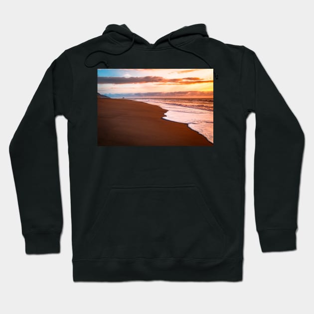 Seafoam at sunset Hoodie by blossomcophoto